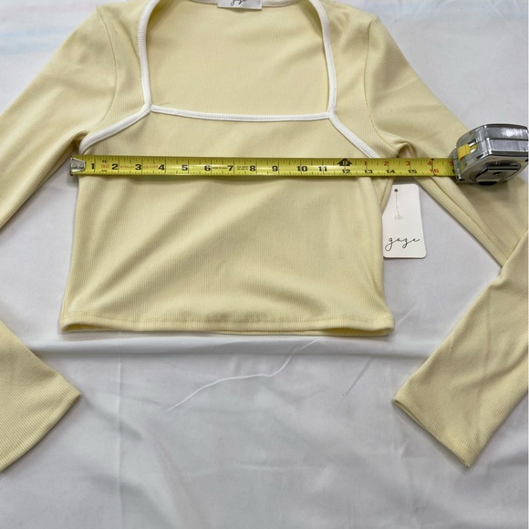 Yellow Fitted Long Sleeve Bodysuit - Picture 4 of 6